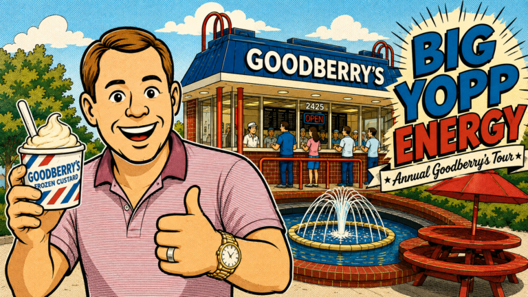 Brandon Yopp's annual BIG YOPP ENERGY Goodberry's Tour brings clients and community together at Goodberry's Frozen Custard locations across the Triangle in 2026