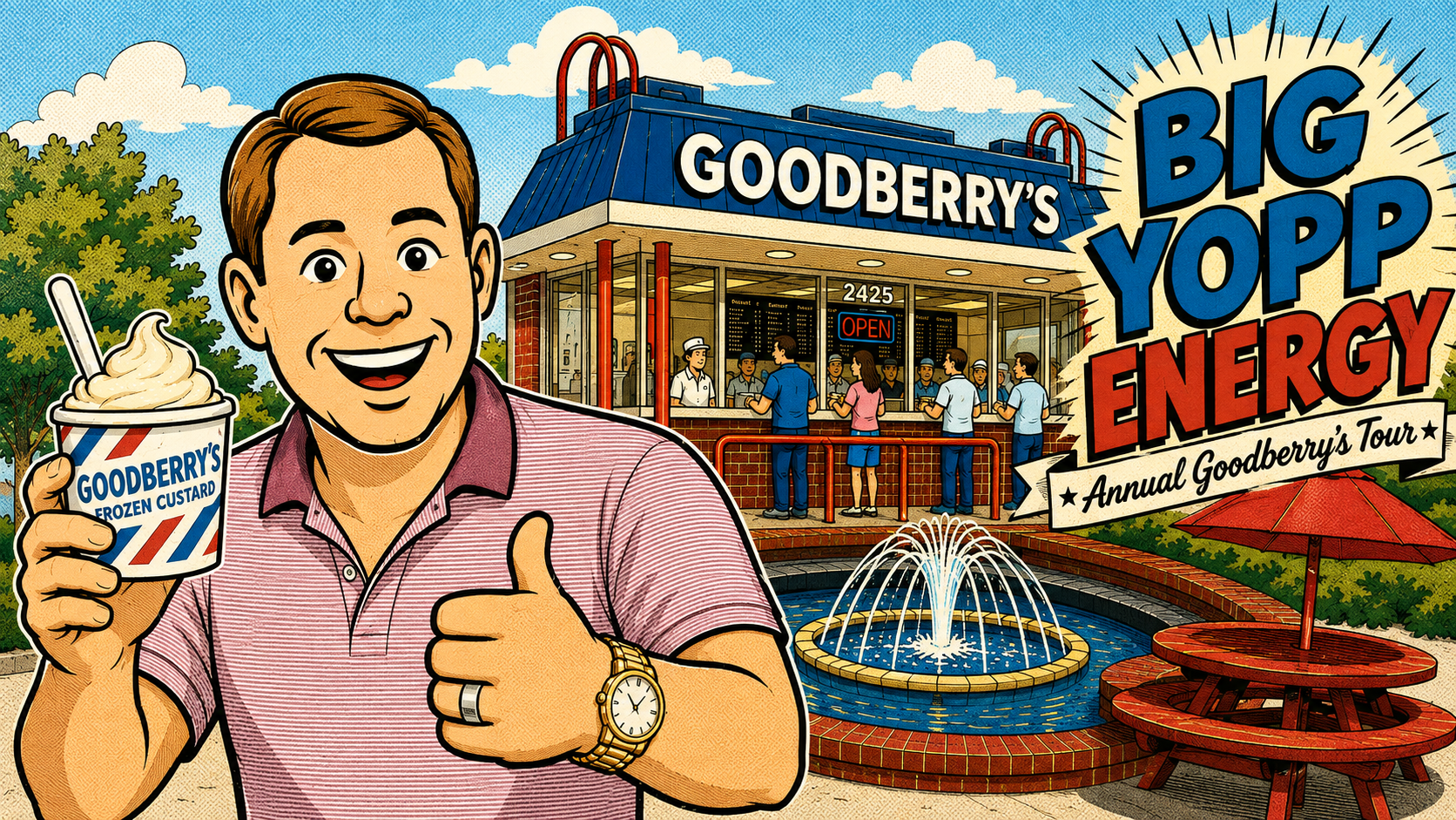 Brandon Yopp's annual BIG YOPP ENERGY Goodberry's Tour brings clients and community together at Goodberry's Frozen Custard locations across the Triangle in 2026
